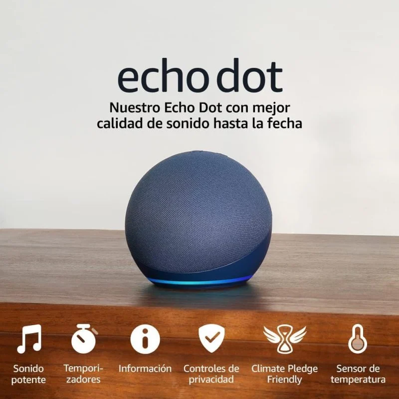 ALTAVOZ PORTATIL INTELIGENTE ALEXA AMAZON (5ª GEN) ECHO DOT ECHODOT/BLANCO - Imagen 2