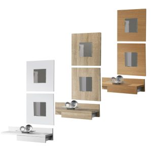 RECIBIDOR CONSOLA 1CAJON + JUEGO 2 ESPEJOS (VARIOS COLORES)