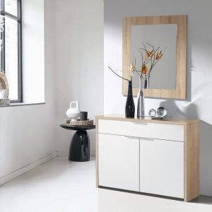 RECIBIDOR CONSOLA 76X101X30CM + 1 ESPEJO 90×30CM (VARIOS COLORES)