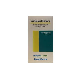 Bromuro de Ipratropio Aerosol para Inhalación 20mcg