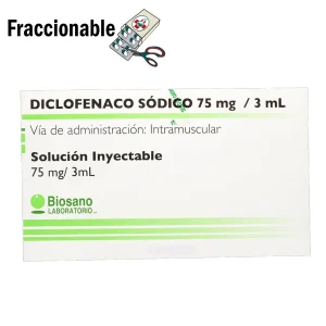 Diclofenaco Solución Inyectable 75mg/3mL x 1 Ampolla