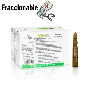 Epinefrina Solución Inyectable 1mg/1mL x 1 Ampolla