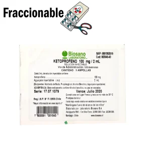 Ketoprofeno Solución Inyectable x 1 Ampolla